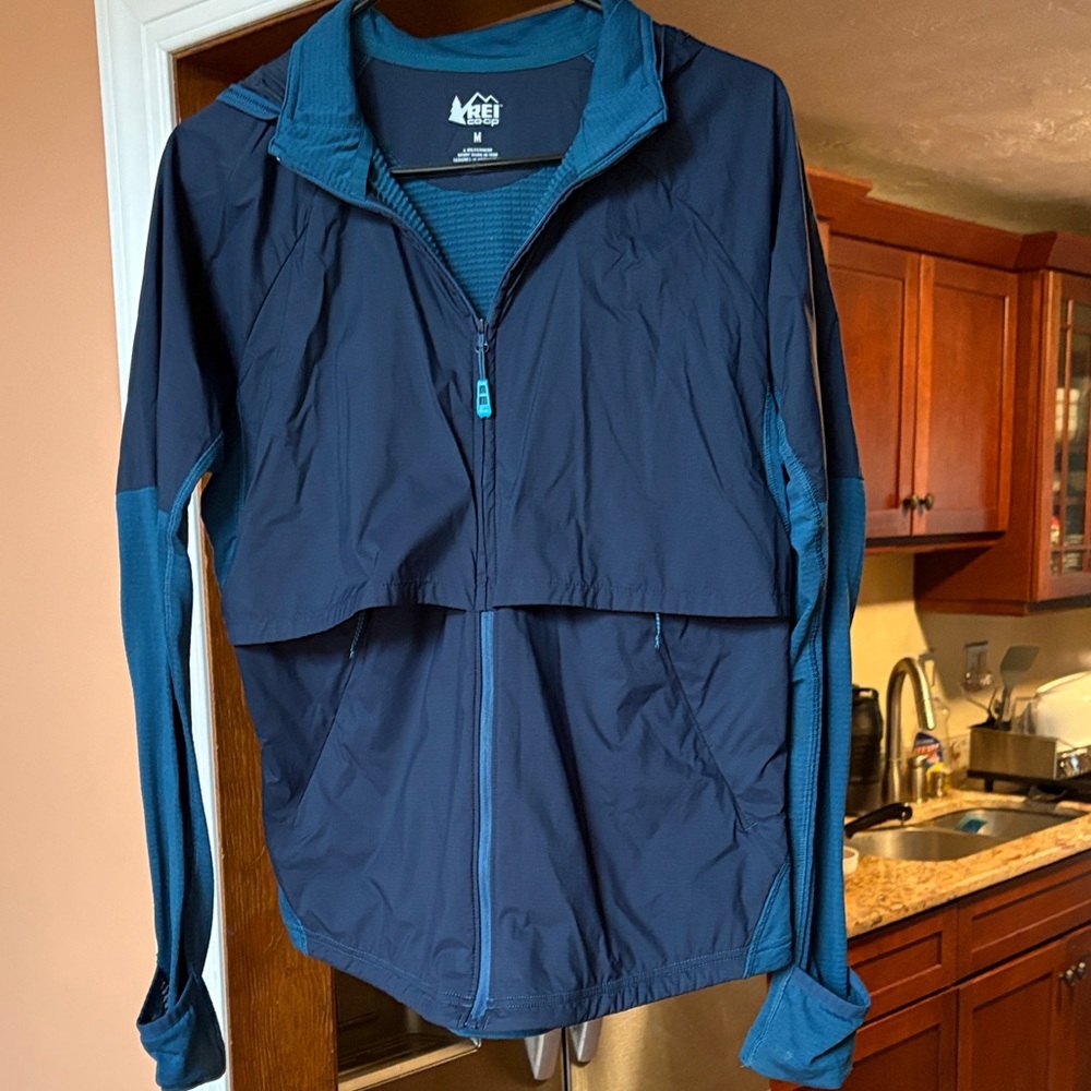 REI Navy and Teal Zip-Up Jacket